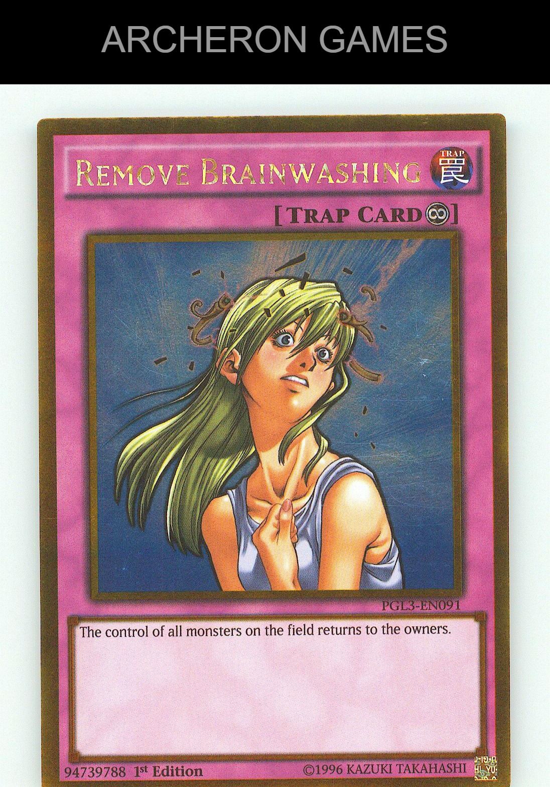 Remove Brainwashing Gold Rare YUGIOH Card 1st Edition