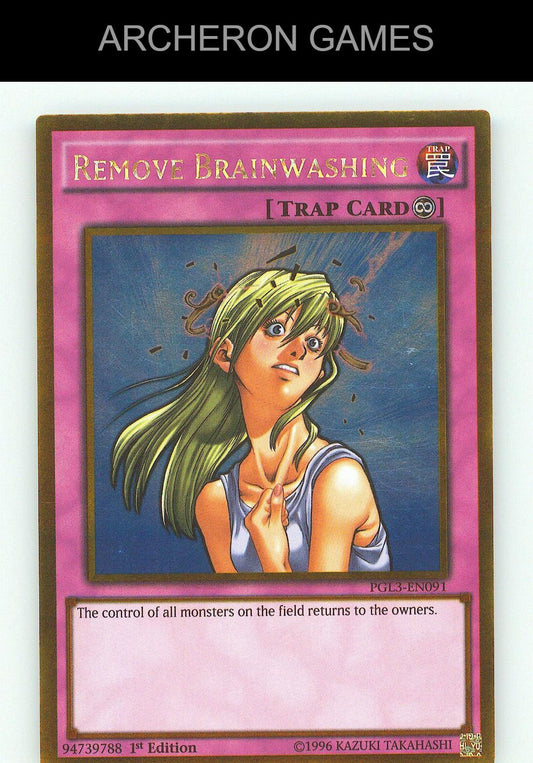 Remove Brainwashing Gold Rare YUGIOH Card 1st Edition
