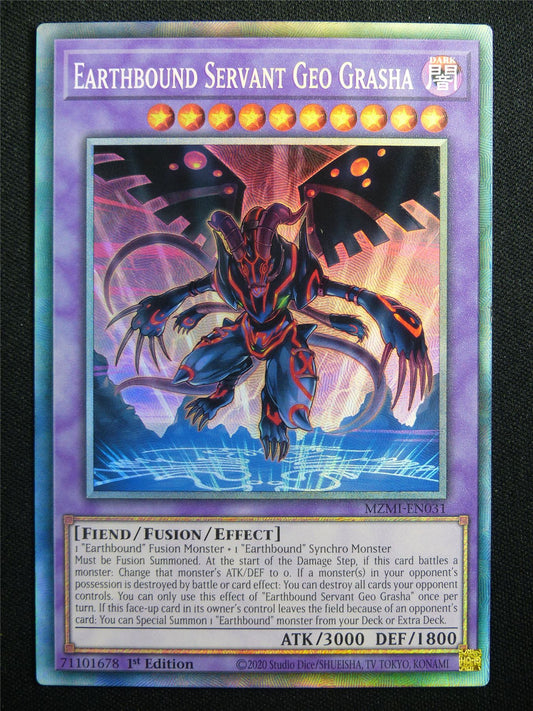 Earthbound Servant Geo Grasha MZMI Collector Rare - 1st ed Yugoioh Card #31C