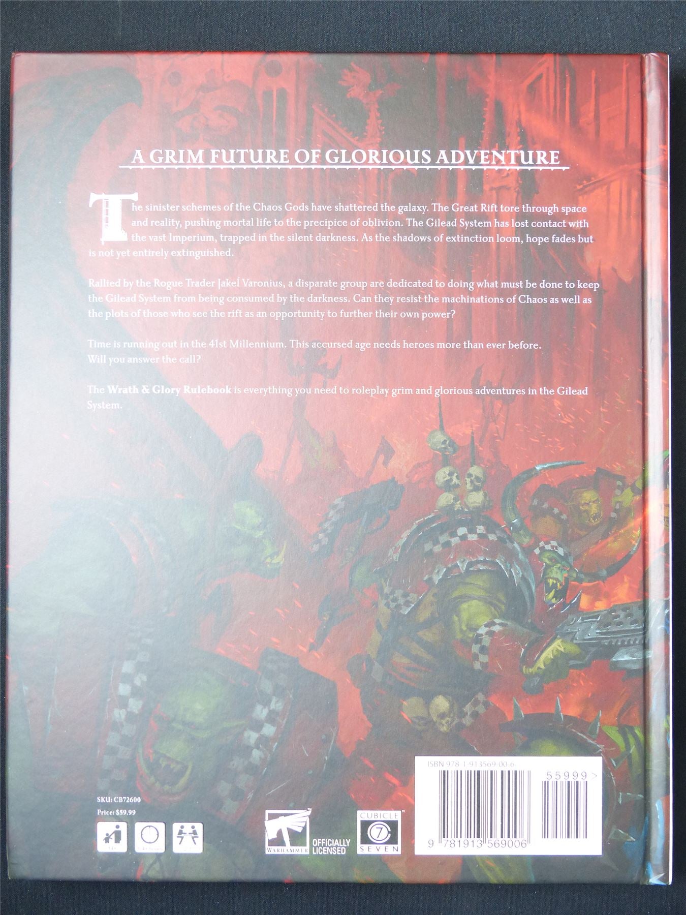 Warhammer 40K: Wrath & Glory Rulebook  - Roleplay Book Hardback #17K