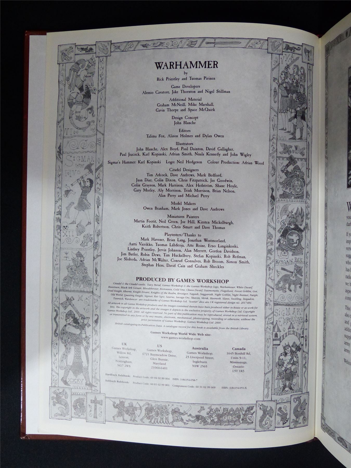 Warhammer Fantasy Battle 6th Edition Hardback - Warhammer Old World #1HJ