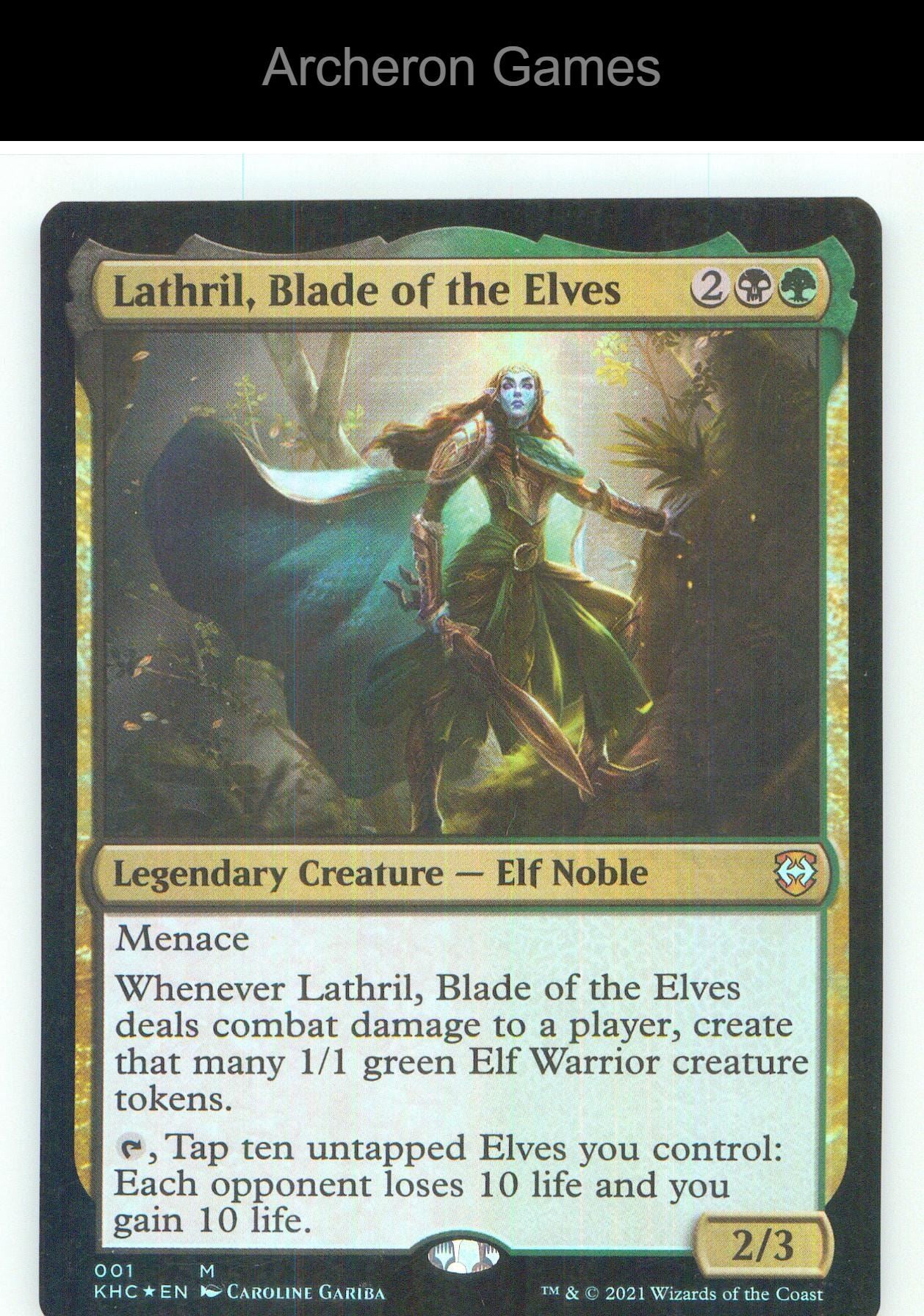 Lathril, Blade of the Elves KHC 1 Mythic MTG Card NM/EX+ Foil