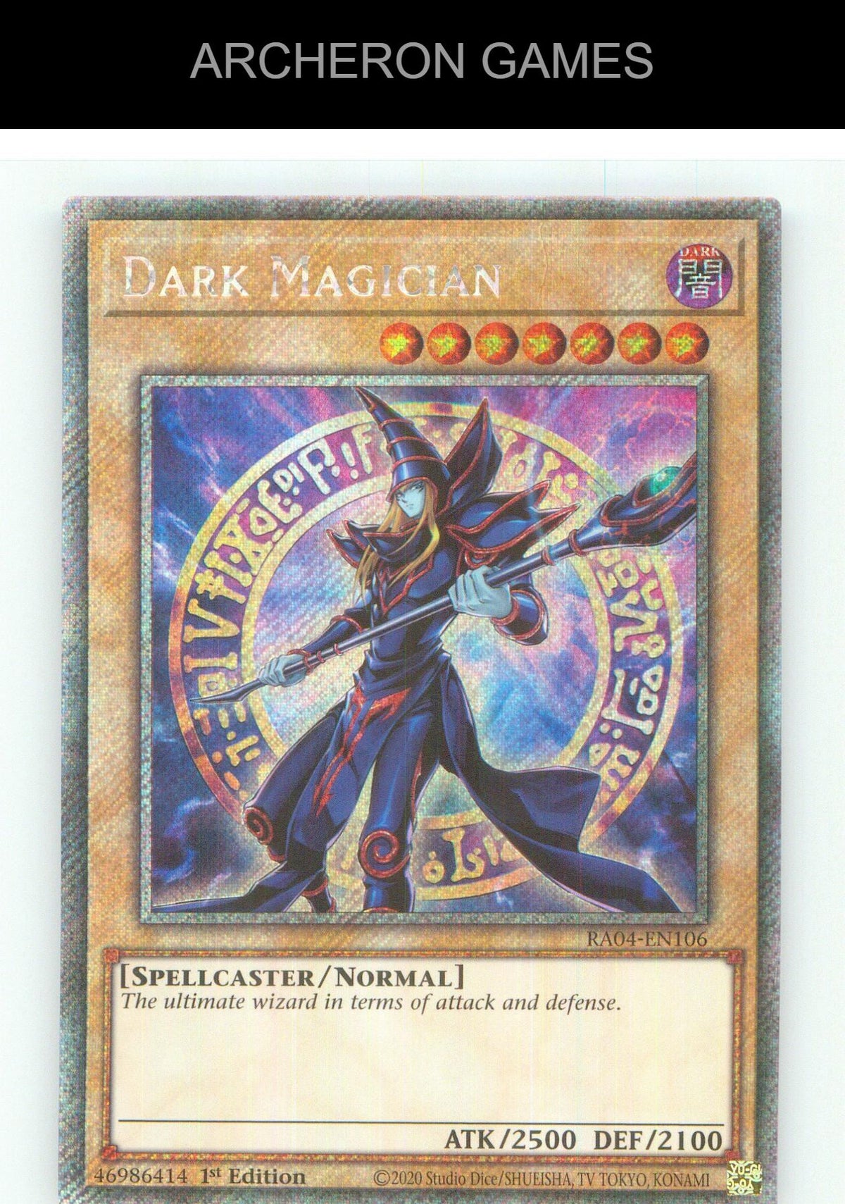 Dark Magician (8th Art) (Platinum Secret Rare) YUGIOH Card 1st Edition