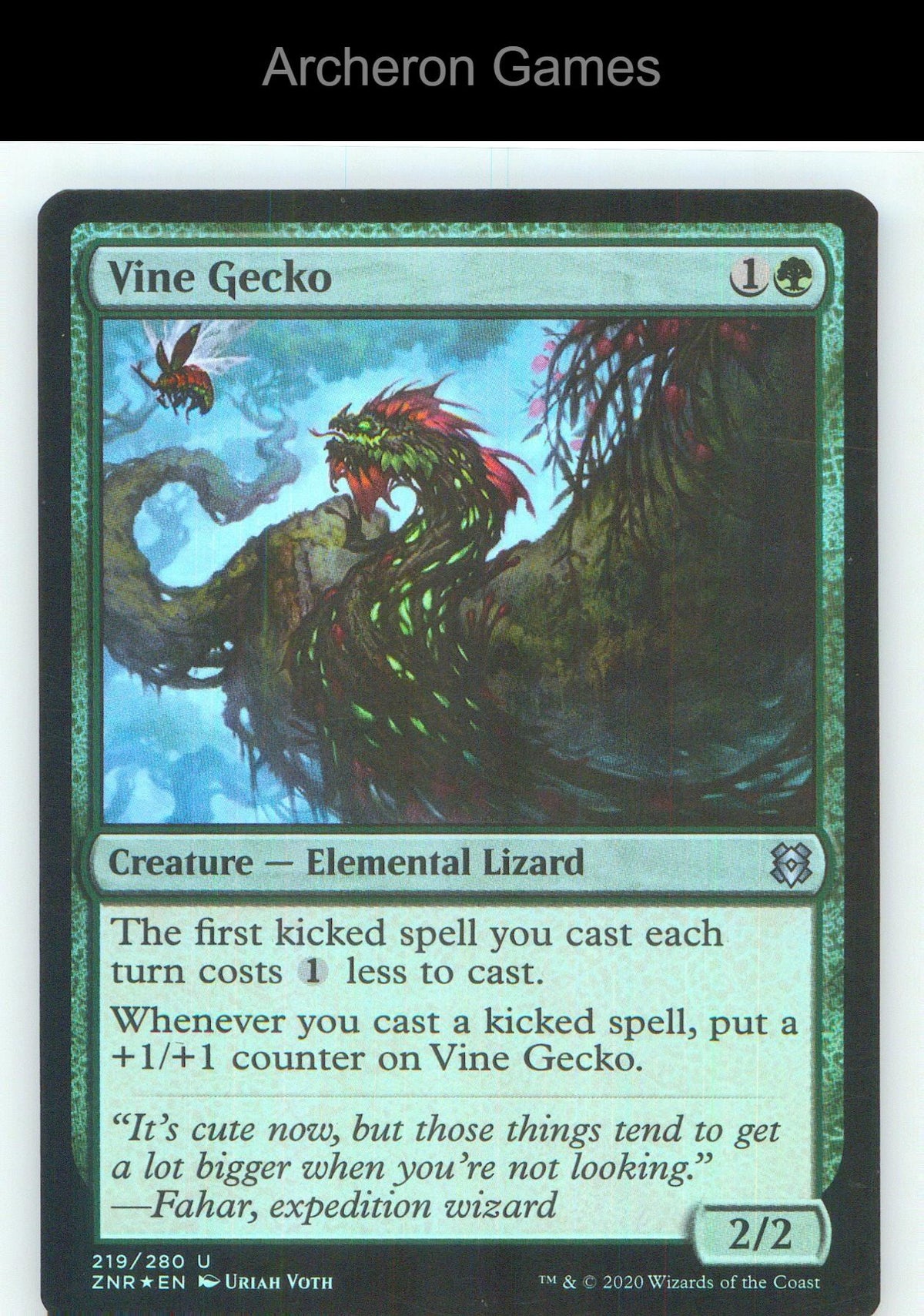 Vine Gecko ZNR 219 UC MTG Card NM/EX+ Foil