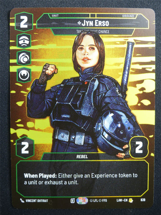 Jyn Erso 839 Prestige Foil - Star Wars Unlimited Card #AP
