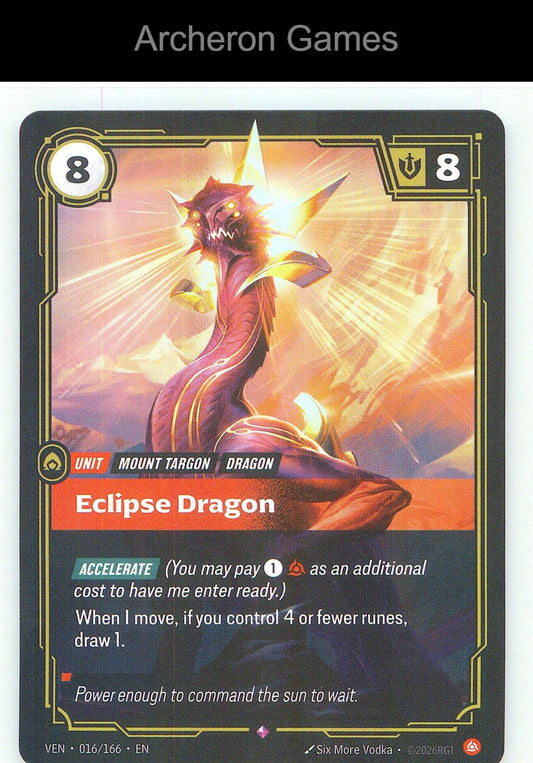 Eclipse Dragon VEN 016/166 R Vendetta Riftbound Card