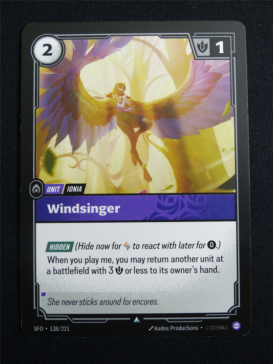 Ionia Windsinger SFD 138/221 - Riftbound Card #27P