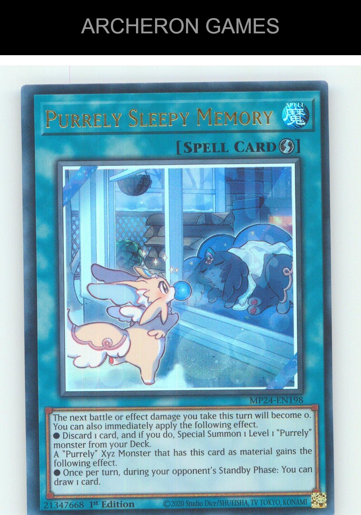 Purrely Sleepy Memory UR YUGIOH Card 1st Edition