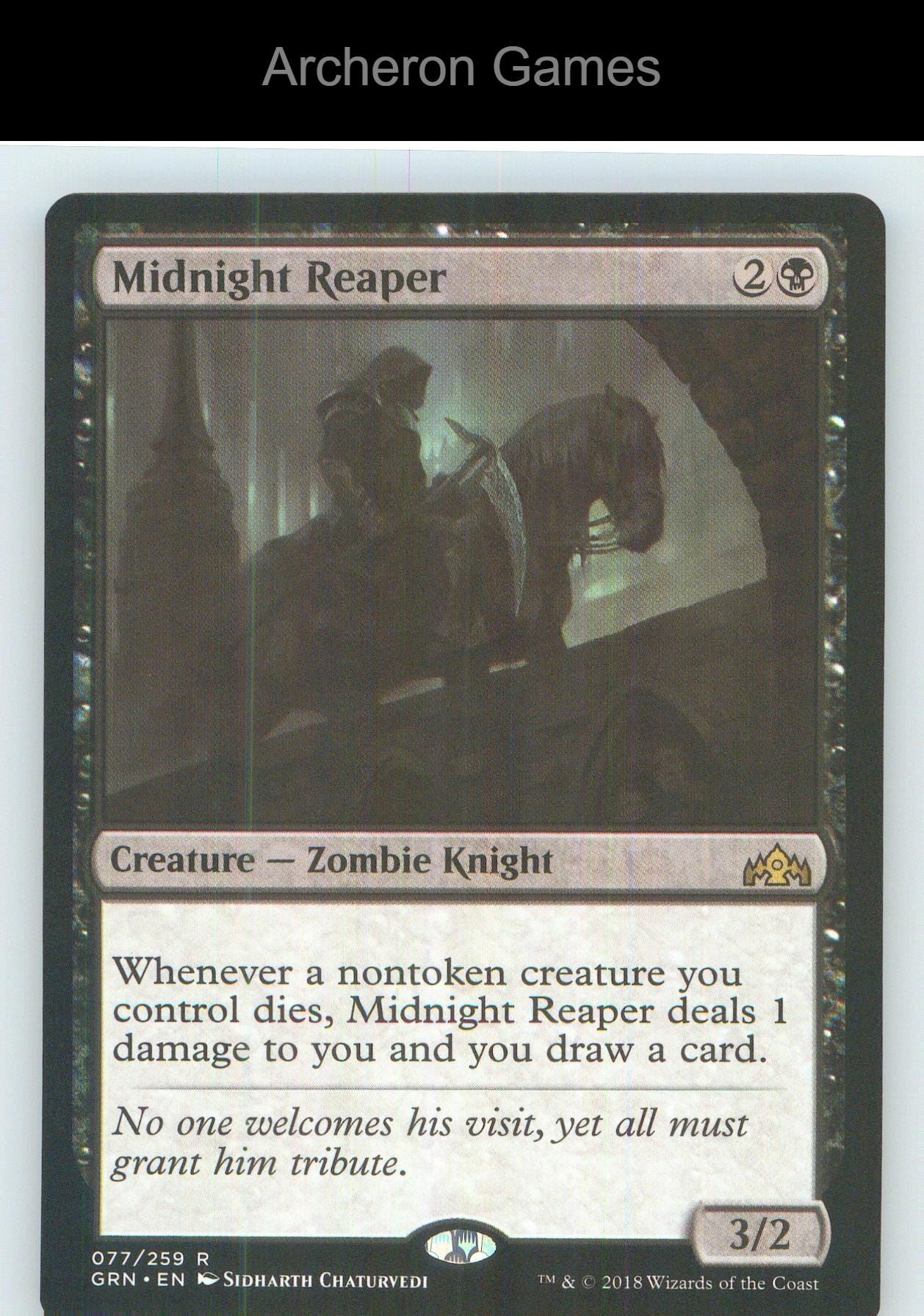 Midnight Reaper GRN 77 R MTG Card NM/EX+