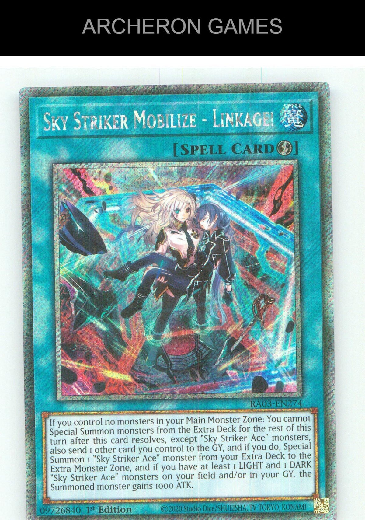 Sky Striker Mobilize - Linkage! (Platinum Secret Rare) YUGIOH Card 1st Edition