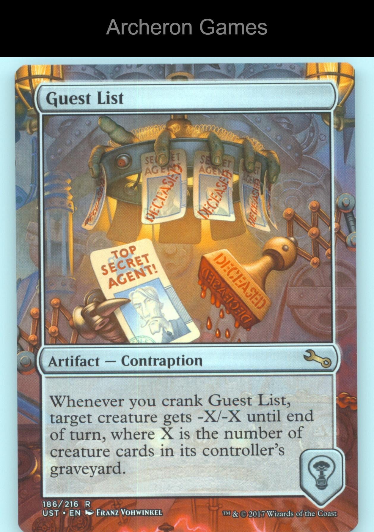 Guest List 186 R MTG Card Unstable