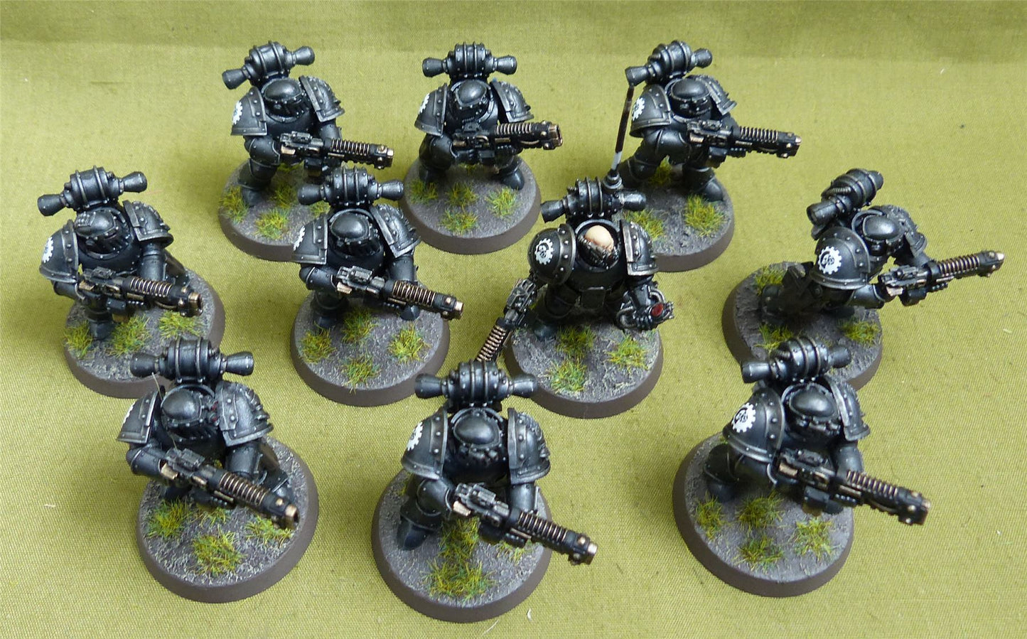 MKIII Tactical Squad set of 10 painted - Iron Hands - Warhammer Horus Heresy #2QK