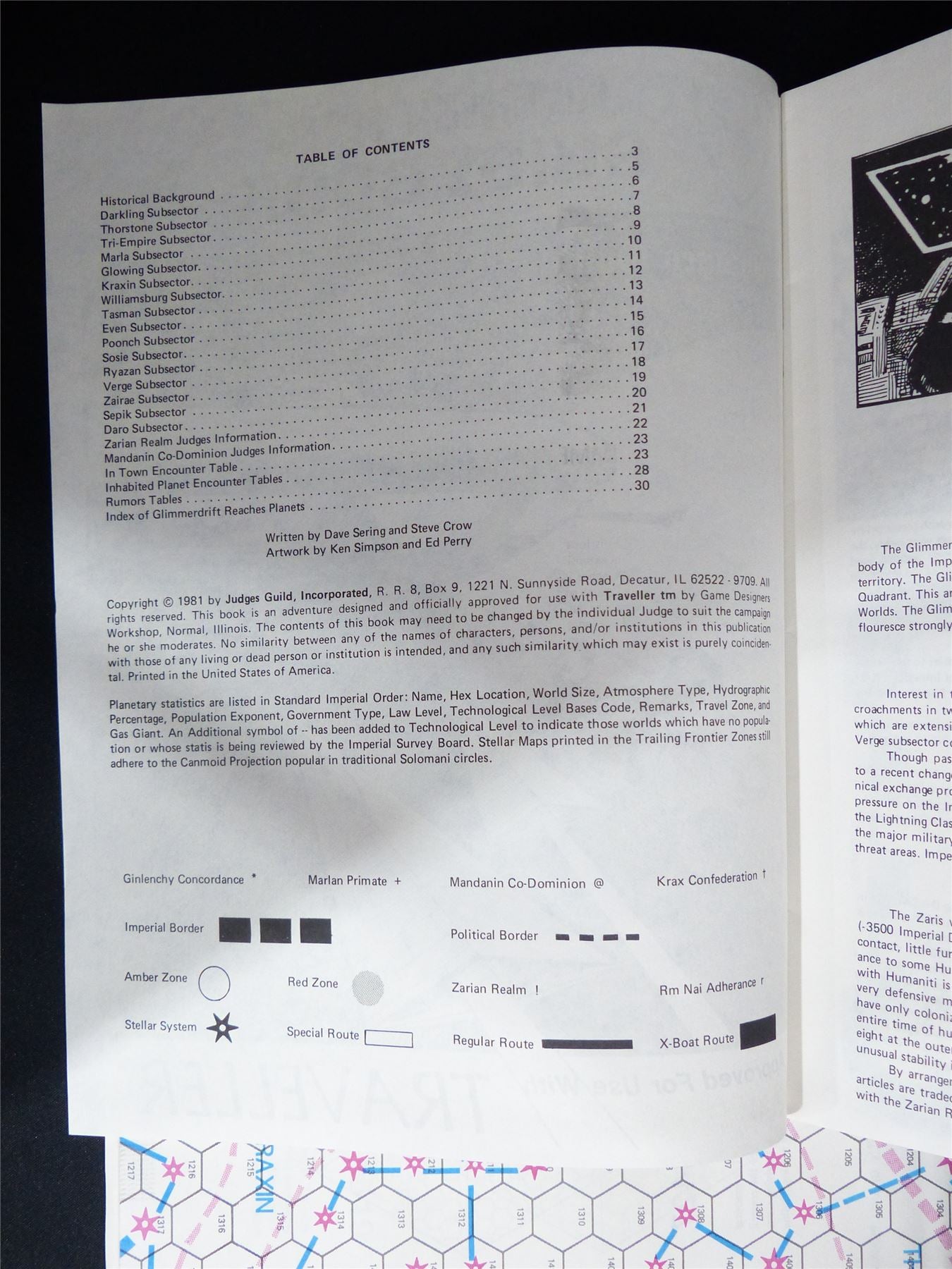 Judges Guild Traveller: Glimmerdrift Reaches - Roleplay Booklet #1X4