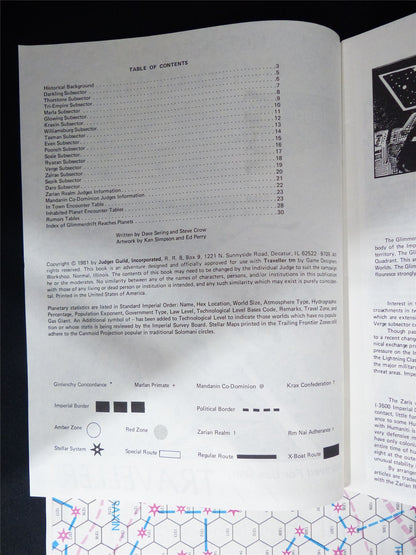 Judges Guild Traveller: Glimmerdrift Reaches - Roleplay Booklet #1X4
