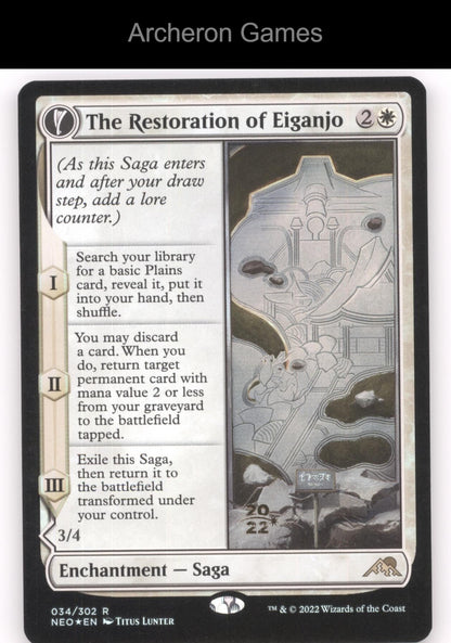The Restoration of Eiganjo 34 R MTG Card Kamigawa: Neon Dynasty