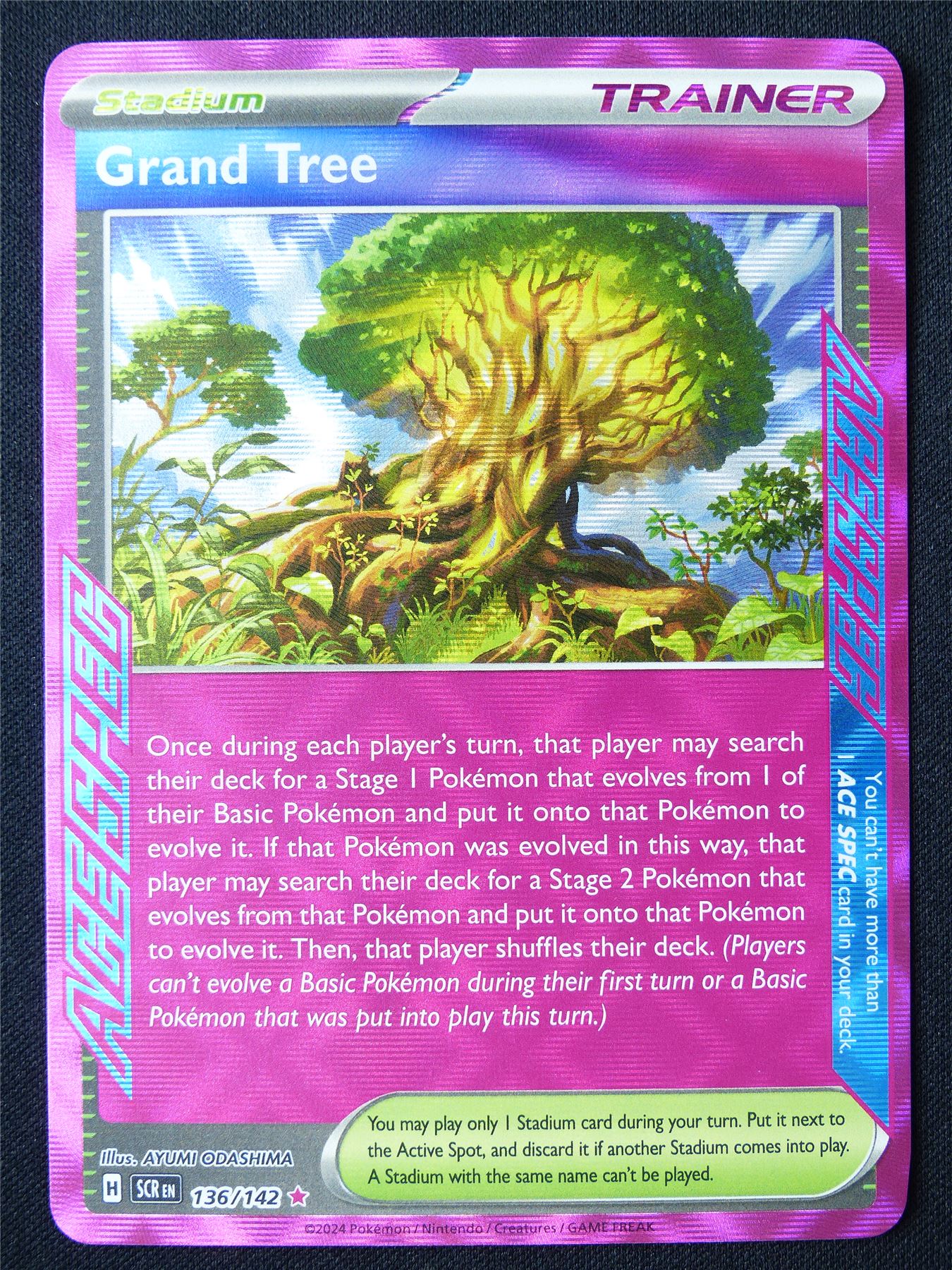 Grand Tree Ace Spec 136/142 Textured Holo - Pokemon Card #1GB