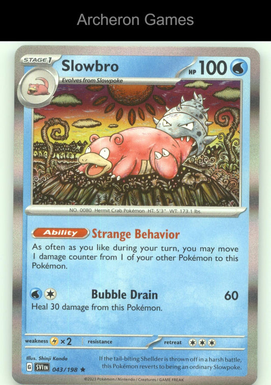 Pokemon Card Slowbro SVI 043/198 R Scarlet & Violet Holo