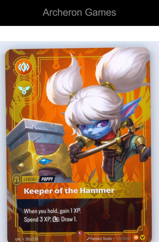 Poppy - Keeper of the Hammer UNL 203/219 R Unleashed Riftbound Card