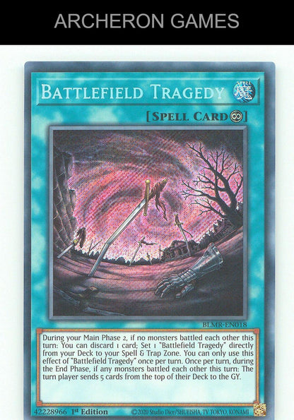 Battlefield Tragedy SEC YUGIOH Card
