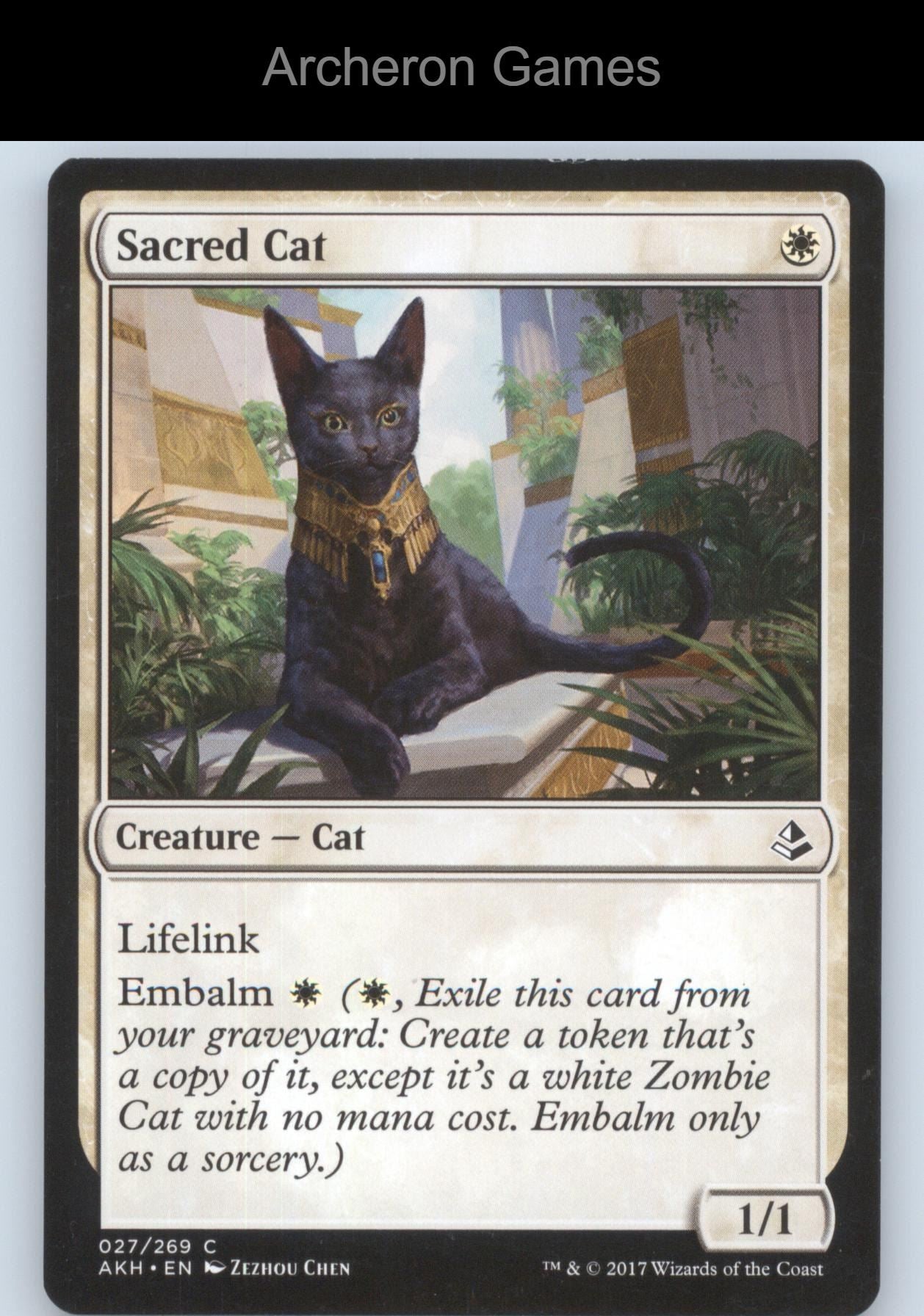 Sacred Cat 27 C MTG Card Amonkhet