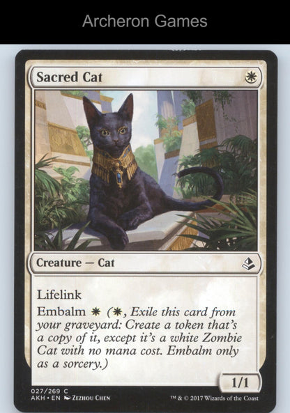 Sacred Cat 27 C MTG Card Amonkhet