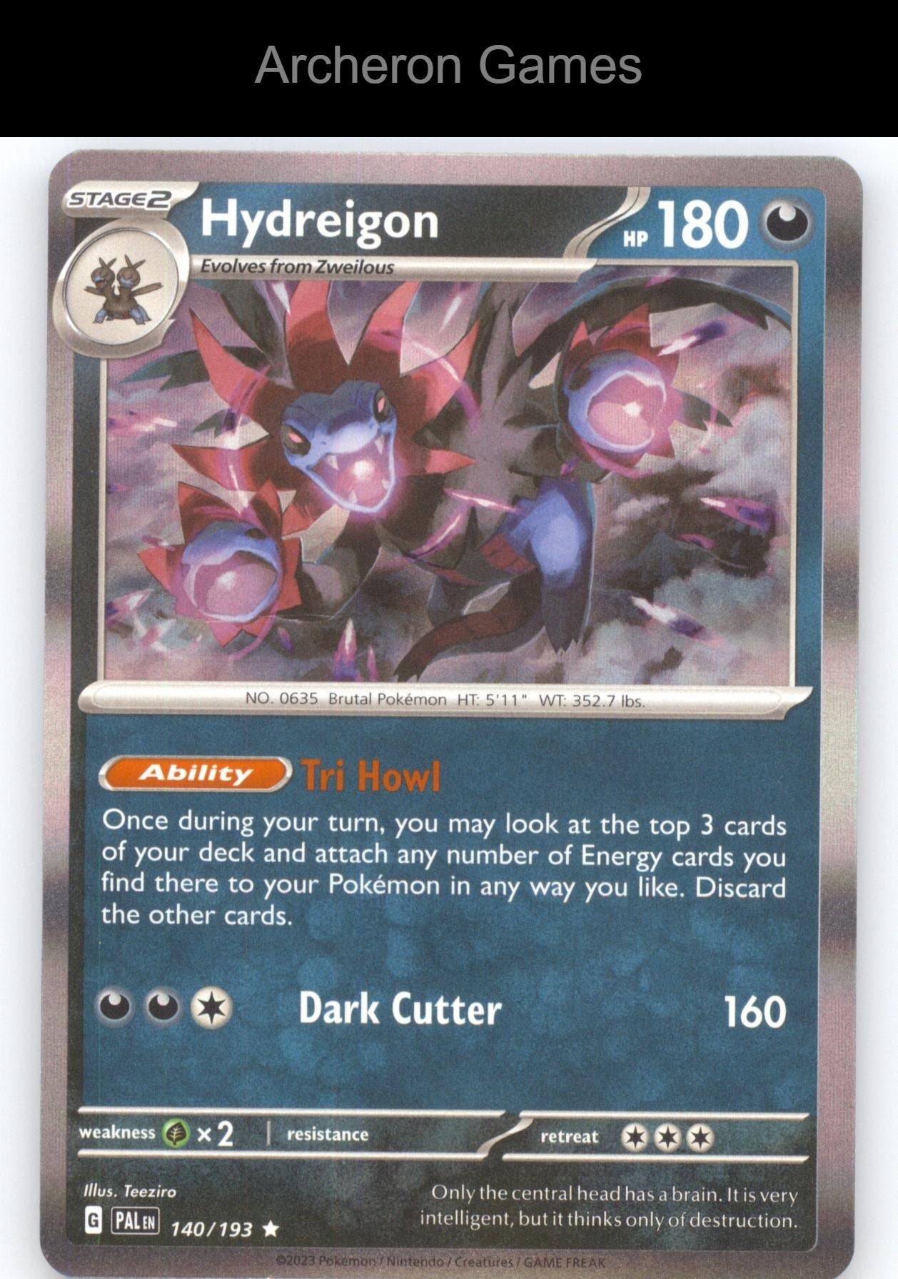 Pokemon Card Hydreigon (Holo) 140/193 R