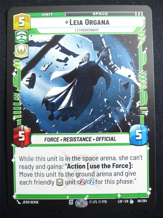 Leia Organa 98/264 - Star Wars Unlimited Card #4GL
