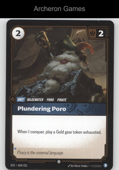 Plundering Poro SFD 069/221 C  Card Spiritforged