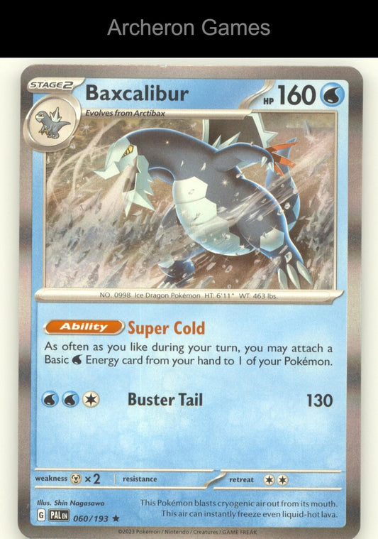 Pokemon Card Baxcalibur PAL 060/193 R Paldea Evolved Holo