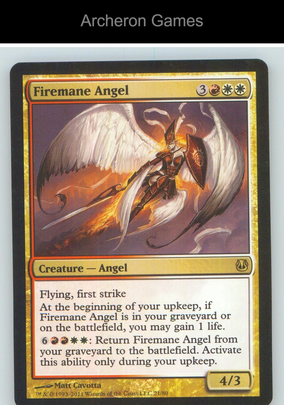 Firemane Angel 21 R MTG Card NM/EX+