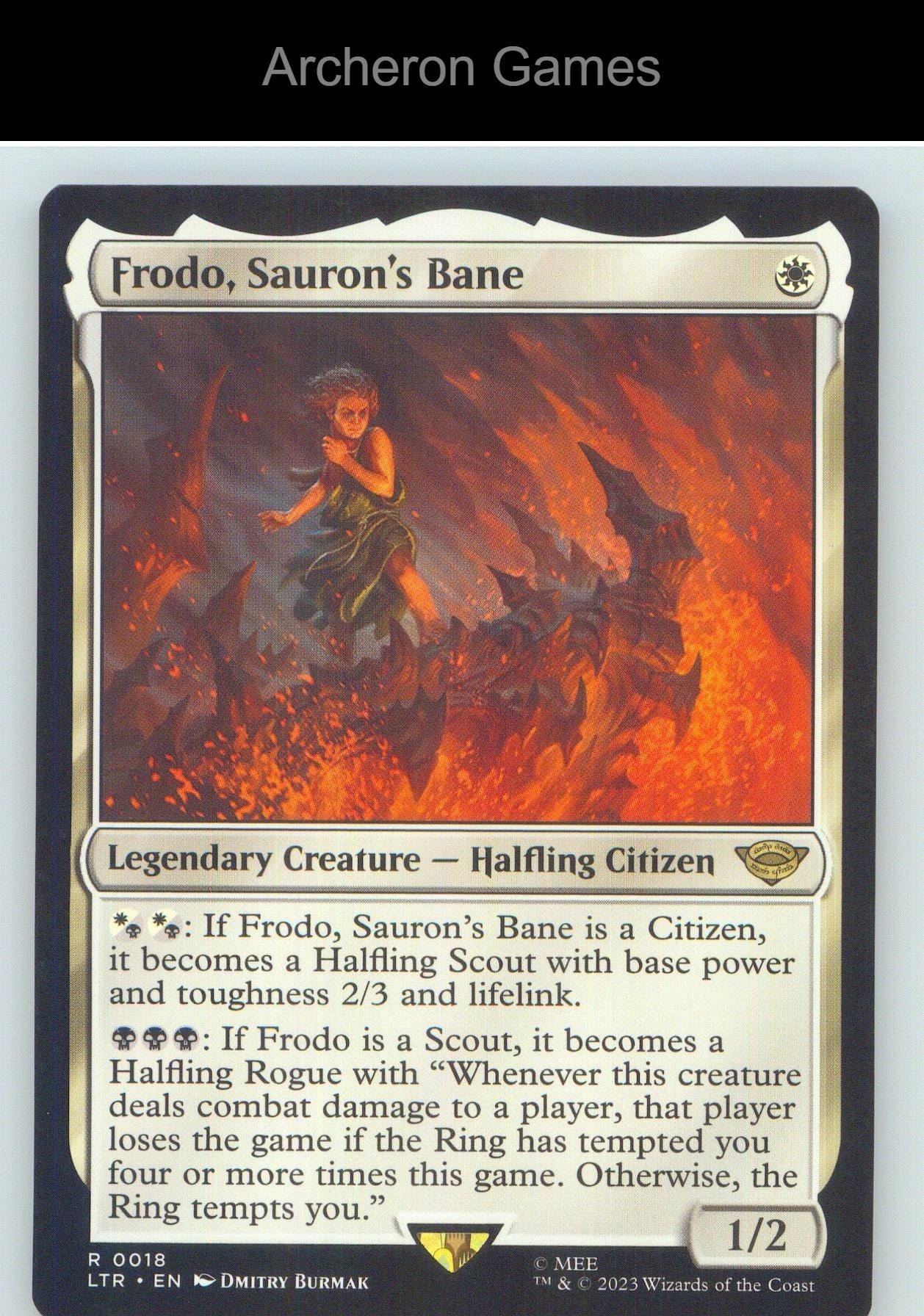 Frodo, Sauron's Bane LTR 18 R MTG Card NM/EX+