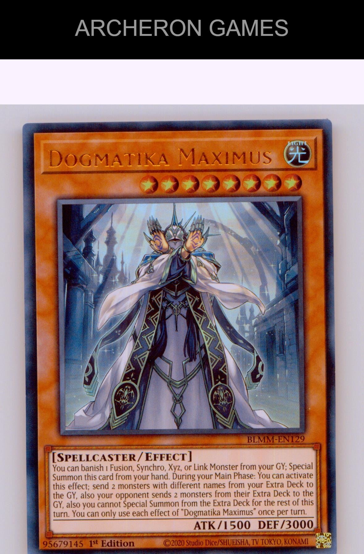 Dogmatika Maximus Ultra Rare YUGIOH Card 1st Edition