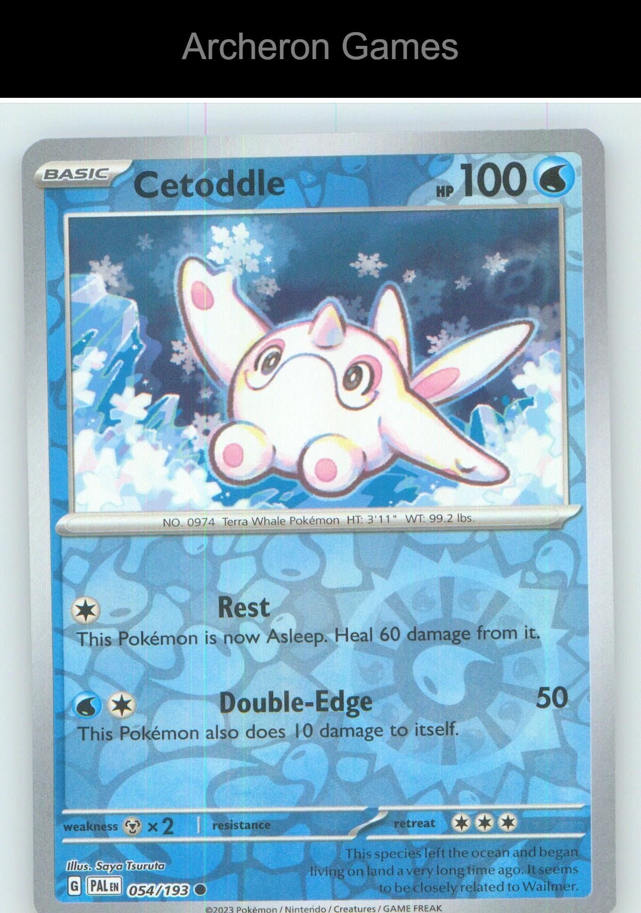 Pokemon Card Cetoddle PAL 054/193 C Paldea Evolved Reverse Holo