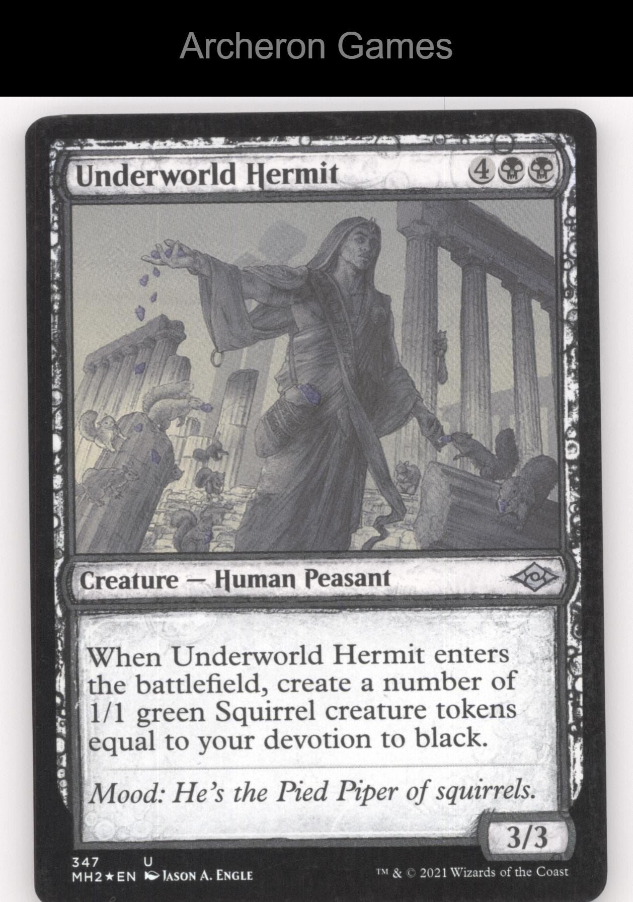 Underworld Hermit (Showcase) 347 UC MTG Card Modern Horizons 2