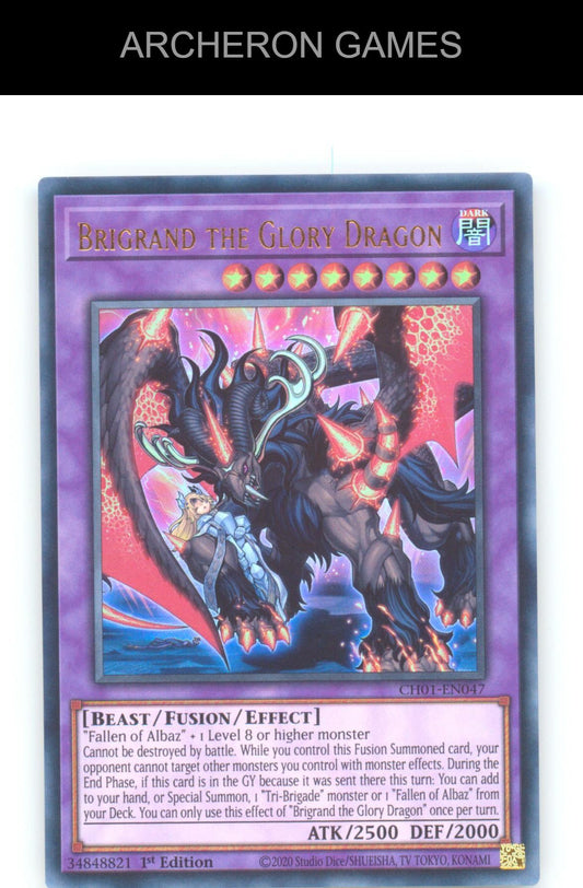 Brigrand the Glory Dragon Ultra Rare YUGIOH Card 1st Edition