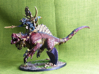 Seraphon - Saurus Oldblood on Carnasaur Painted - Warhammer AoS 40k #B5