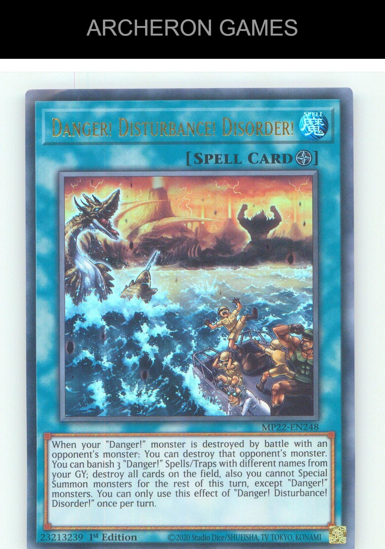 Danger! Disturbance! Disorder! UR YUGIOH Card 1st Edition
