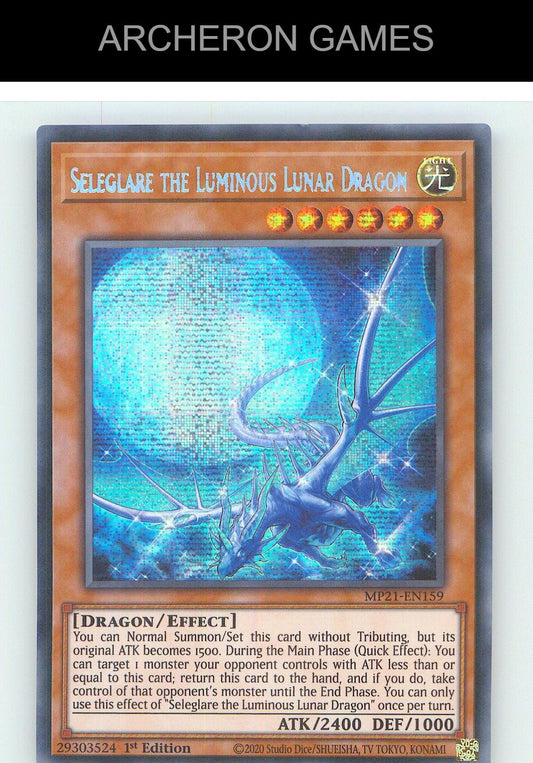 Seleglare the Luminous Lunar Dragon YUGIOH Card 1st Edition