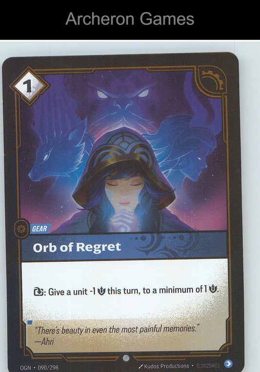 Orb of Regret OGN 090/298 C Origins Riftbound Card