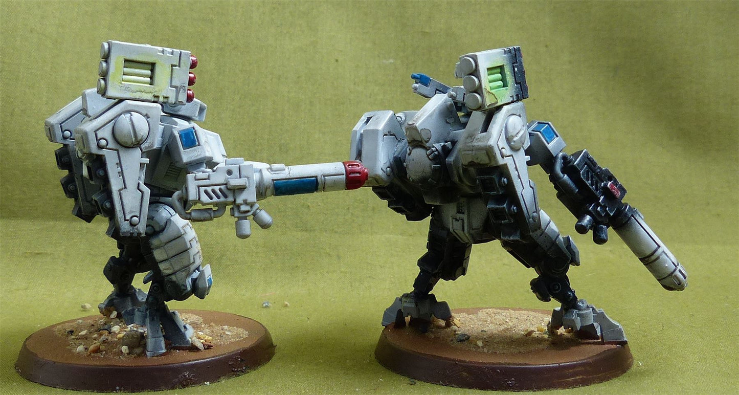 XV8 Crisis Battlesuit Team set of 2 painted - Tau Empire - Warhammer 40K #2YX