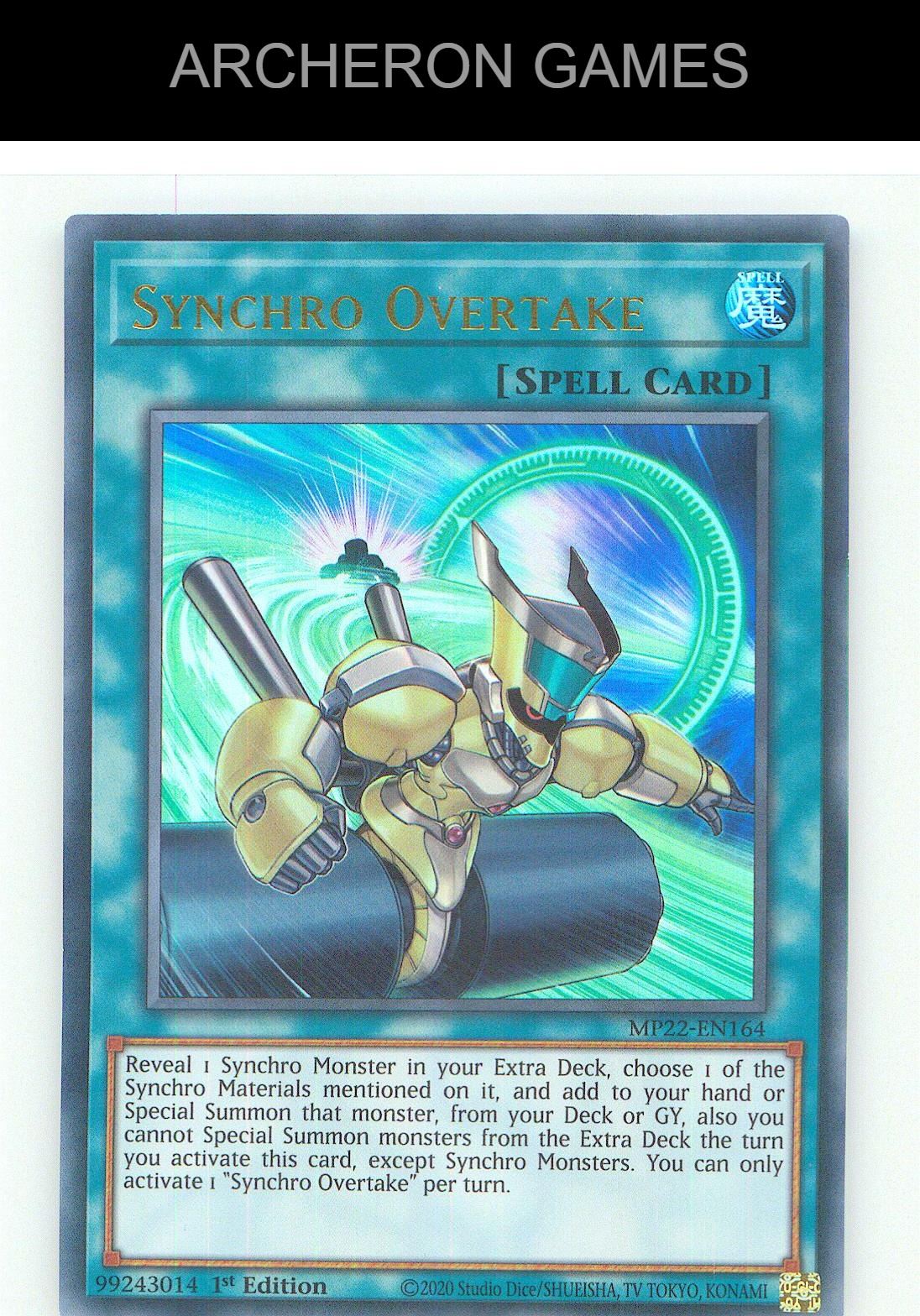 Synchro Overtake Ultra Rare YUGIOH Card 1st Edition