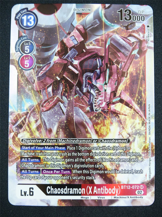 Chaosdramon X Antibody BT12-072 SR - Digimon Card #K9