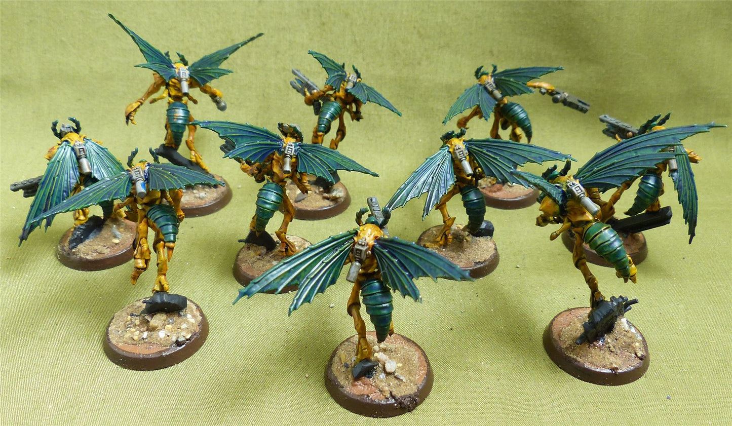 Vespid Stingwings painted - Tau Empire - Warhammer Kill Team #K9