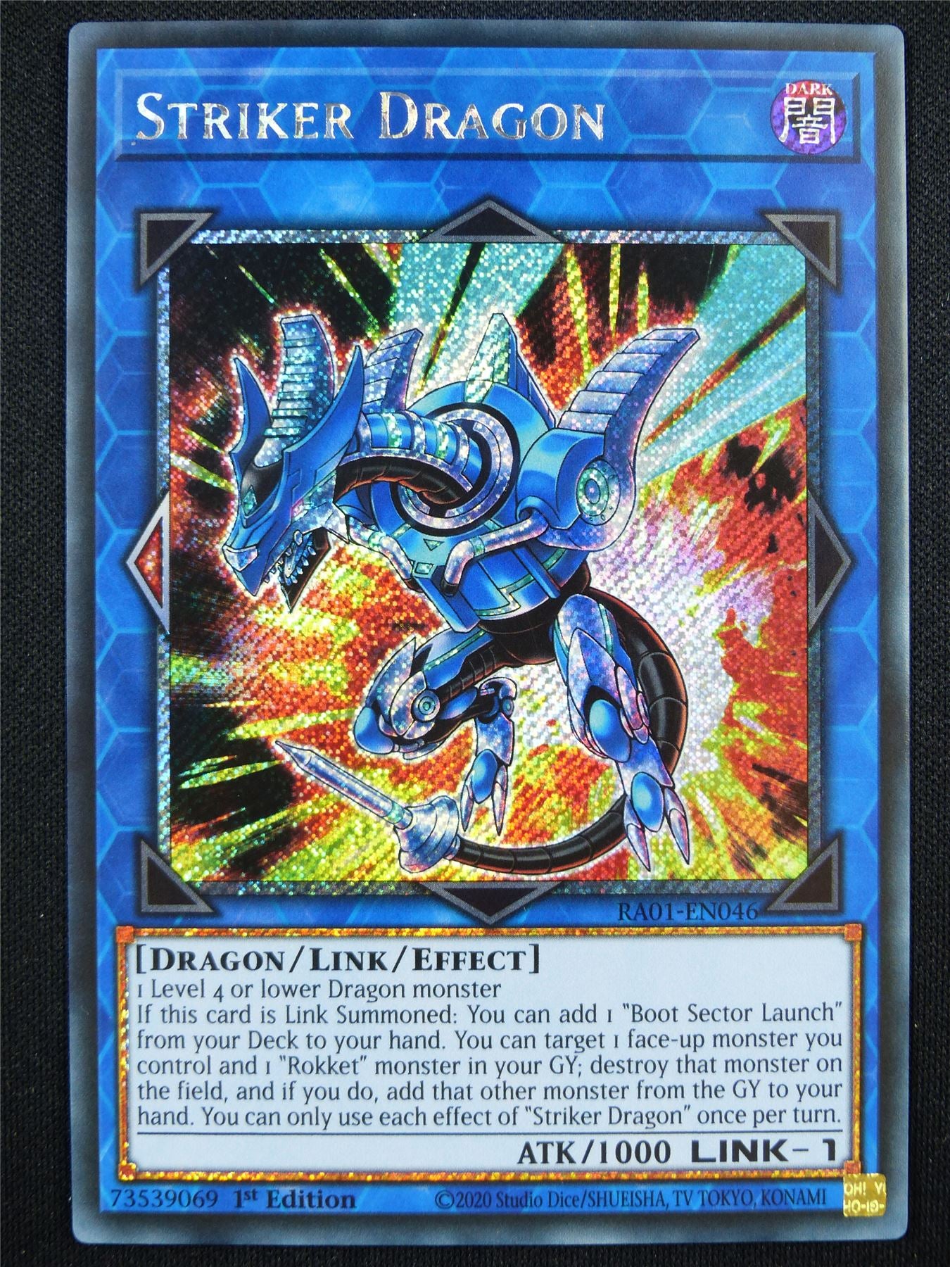 Striker Drsagon RA01 Secret Rare - 1st ed Yugioh Card #20F