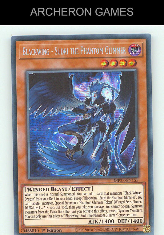 Blackwing - Sudri the Phantom Glimmer SEC YUGIOH Card