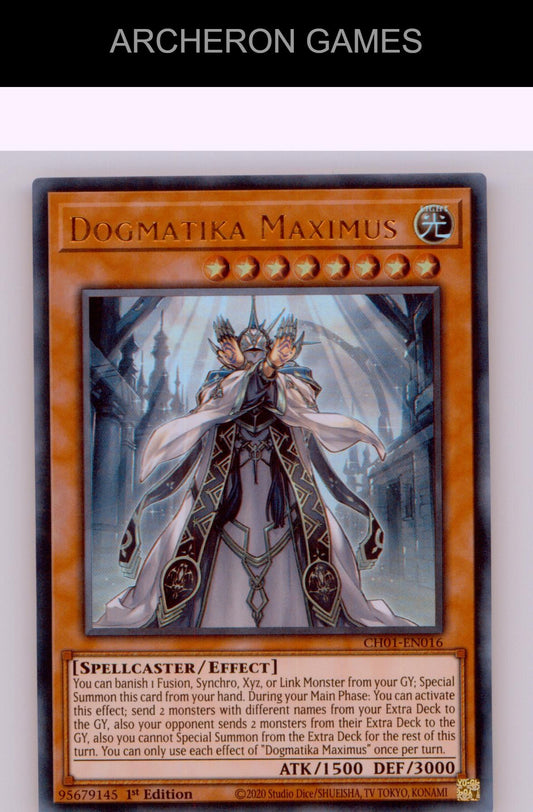 Dogmatika Maximus Ultra Rare YUGIOH Card 1st Edition