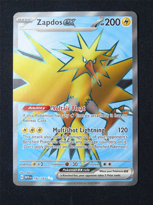 Zapdos EX 192/165 Textured Holo - Pokemon Card #8R2