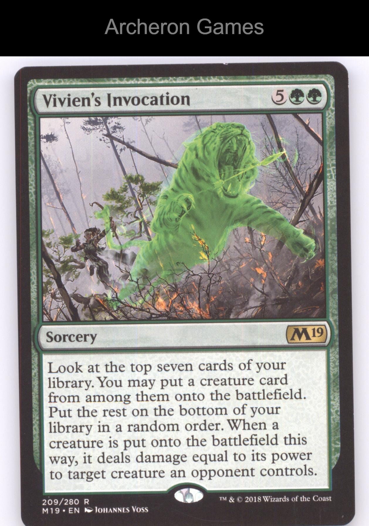 Vivien's Invocation 209 R MTG Card Core Set 2019