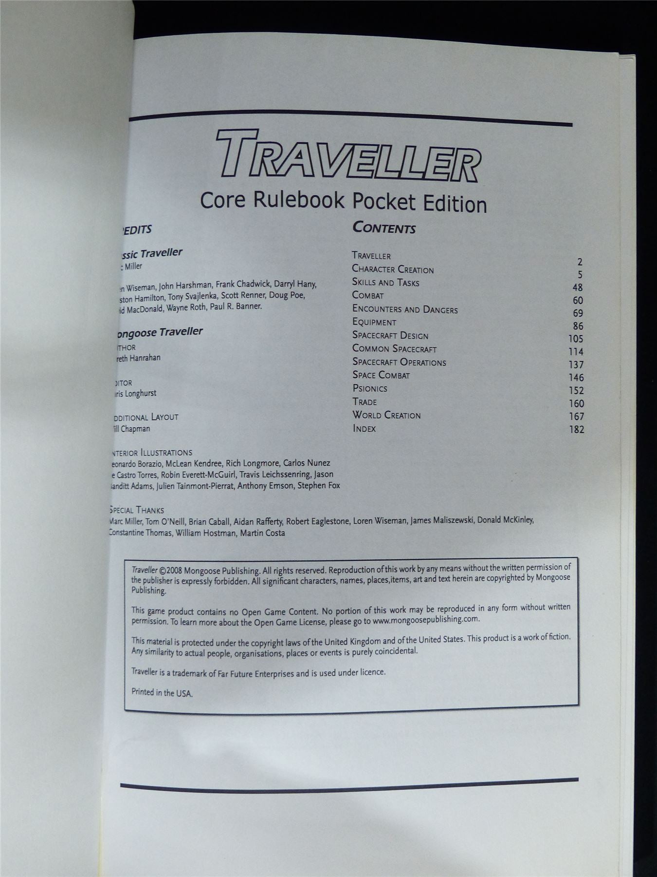 Traveller Pocket Roleplaying Rulebook Softback #2T4