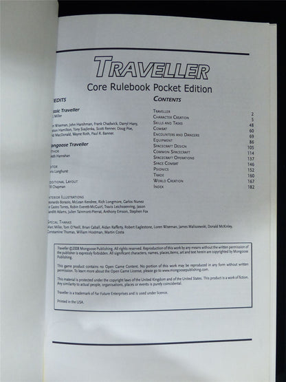 Traveller Pocket Roleplaying Rulebook Softback #2T4